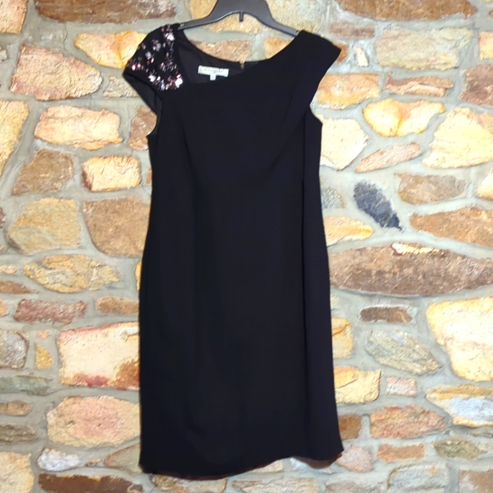Evan picone sleeveless black dress